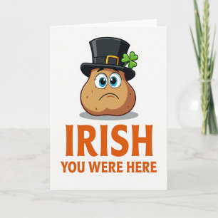 Carte de pomme de terre irlandaise vous étiez ici