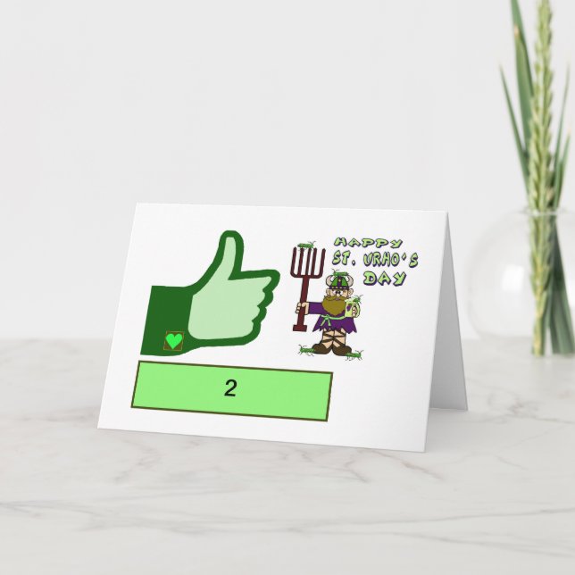 Carte de popularité St. Urho's Day Customisez-le! (Devant)