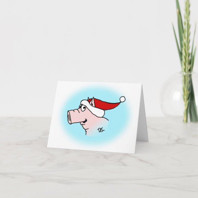 Carte de porc de Noël (Devant)