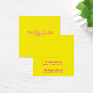 Carte de porte-oreille jaune et rose néon clair