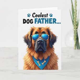 Carte de portrait cool de papa de chien