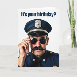 Carte de portrait d'anniversaire de la marine
