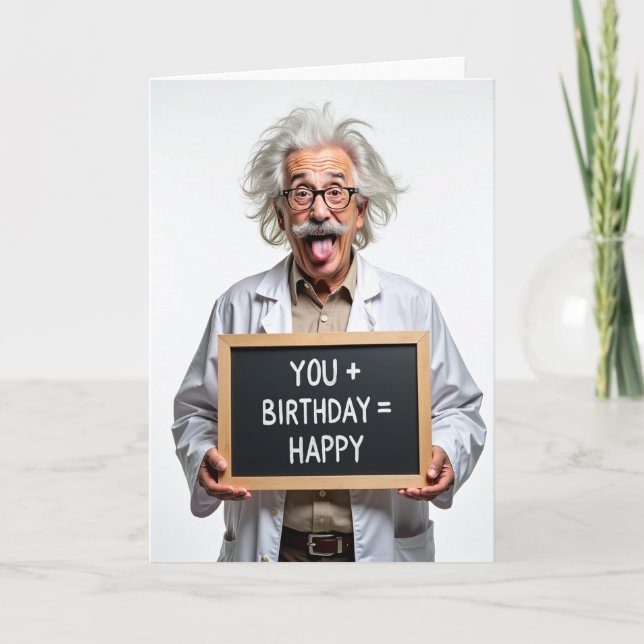Carte de portrait d'anniversaire joyeux (Devant)