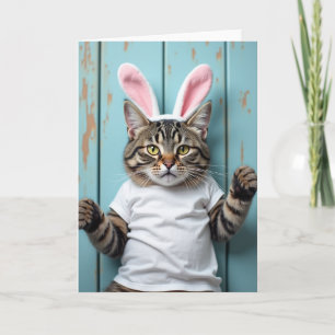 Carte de portrait de chat costumé