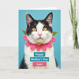 Carte de portrait de chat pour la fête des mères