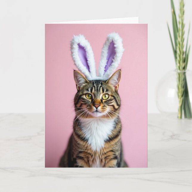 Carte de portrait de chaton avec touffes d'oreille (Devant)