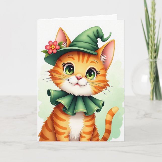 Carte de portrait de chaton orange (Devant)