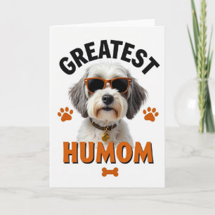 Carte de portrait de chien avec la plus grande Hum