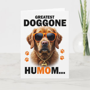Carte de portrait de chien cool Chevron