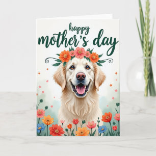 Carte de portrait de chien heureux mat