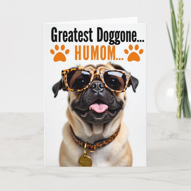 Carte de portrait de chien Humom Cool (Devant)