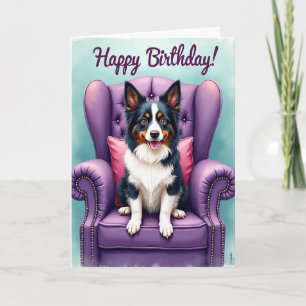 Carte de portrait de chien joyeux