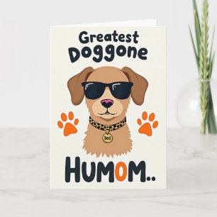 Carte de portrait de chien mignon mat