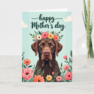 Carte de portrait de chien pour la fête des mères 