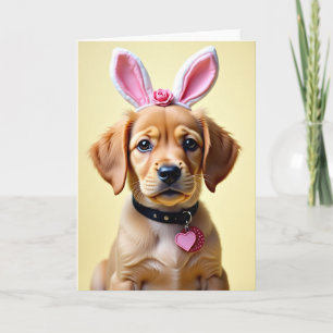 Carte de portrait de chiot mignon