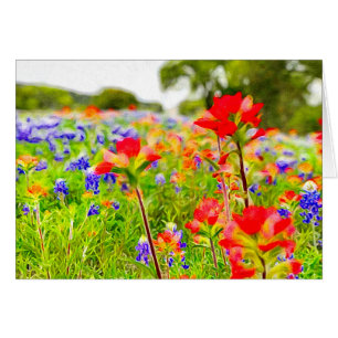 Carte de portrait de fleur sauvage
