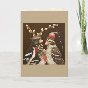 Carte de portrait de la famille Grosbeak