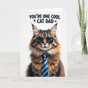 Carte de portrait de la Fête des Pères Cool Cat