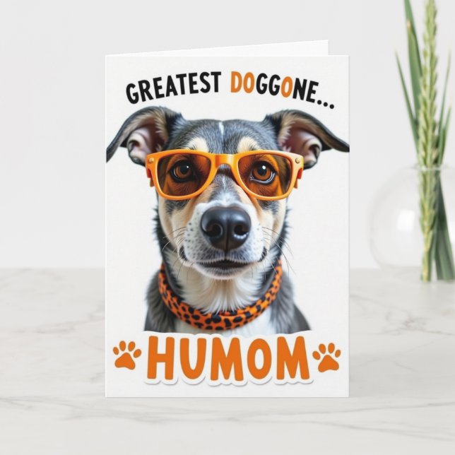 Carte de portrait de la plus grande maman de chien (Devant)
