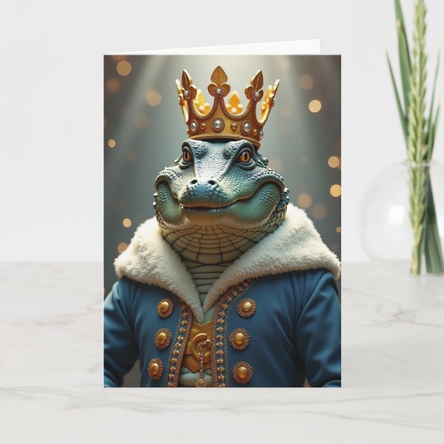 Carte de Portrait de Reptile pour Anniversaire Roy (Devant)