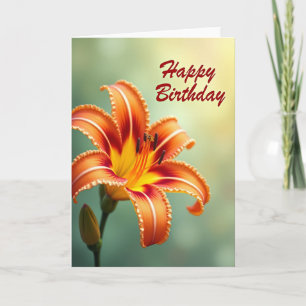 Carte de portrait floral pour un joyeux anniversai
