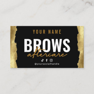 Carte de post-soins Gold Brows moderne