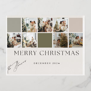 Carte de poste de Noël Joyeux de Monnaie Moderne