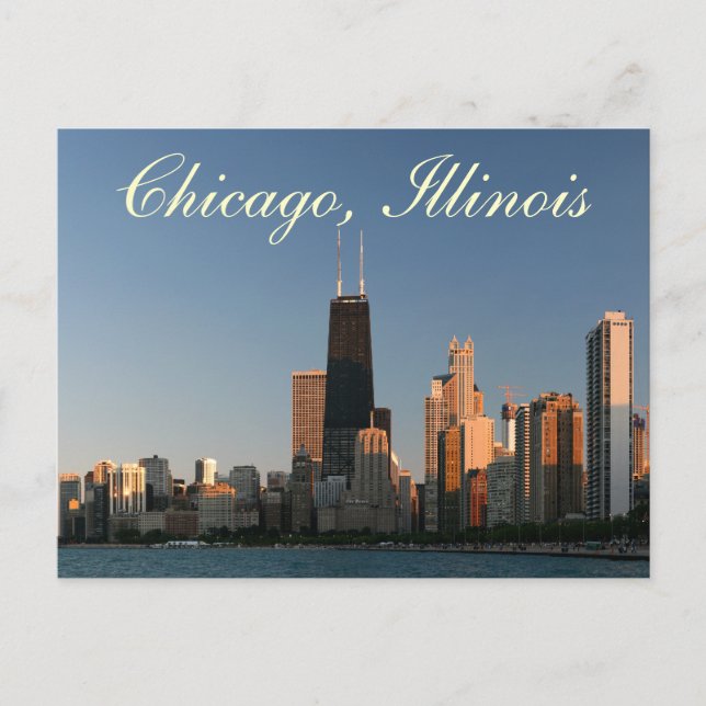 Carte de poste de voyage Sunrise de Chicago Illino (Devant)