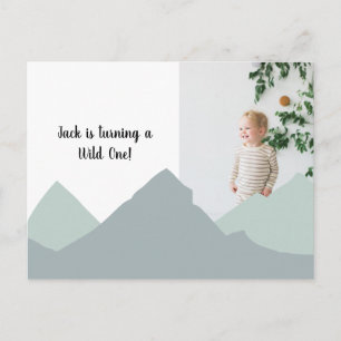 Carte de poste photo de l'invitation à la montagne