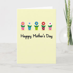 Carte de pot de fleurs à pois