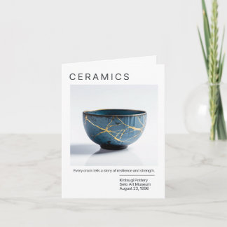 Carte de poterie japonaise Kintsugi