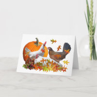 Carte de poulet d'automne