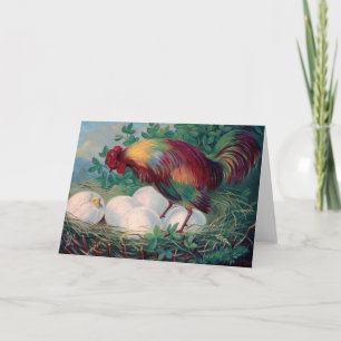 Carte de poulet de Pâques