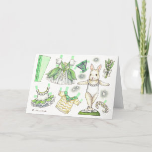 Carte de poupée de papier du muguet d'anniversaire