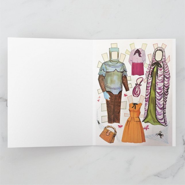 Carte de poupée en papier reproducteur Halloween � (Intérieur)