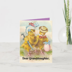 Carte de poussins de Pâques Grandgirl