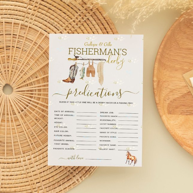 Carte de prédiction de Baby shower de Little Fishe (Créateur téléchargé)