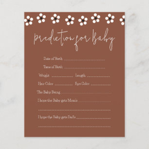 Carte de prédiction de Baby shower mexicain Cielit