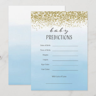 Carte de prédiction Ombre Blue et Gold Baby