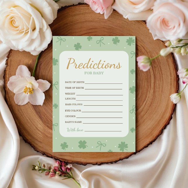 Carte de prédictions bébé Lucky Charm (Créateur téléchargé)