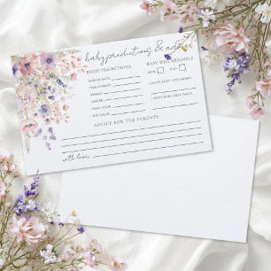 Carte de prédictions de conseils pour bébé fleur s