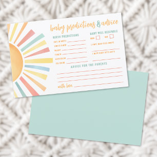 Carte de prédictions et conseils pour la baby show