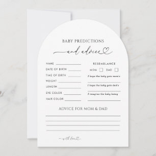 Carte de prédictions et de conseils pour Baby Show