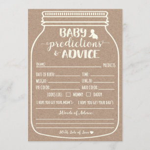Carte de prédictions et de conseils pour bébé