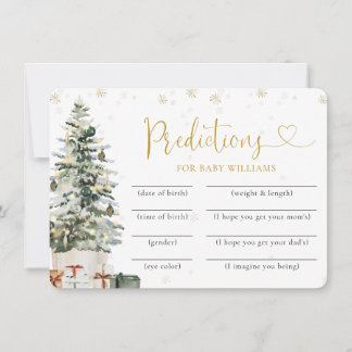 Carte de prédictions pour Baby Shower sur le thème