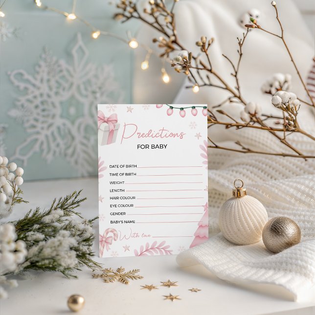 Carte de prédictions pour bébé rose (Créateur téléchargé)