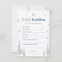 Carte de prédictions pour bébés - Jeu de Baby show