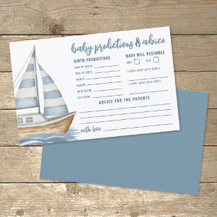Carte de prédictions pour une baby shower sur le t