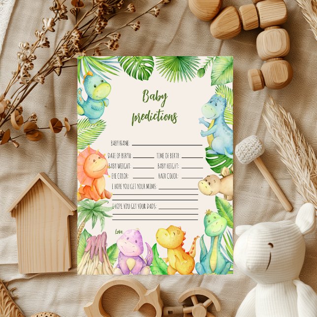 Carte de prédictions pour une baby shower sur les  (Créateur téléchargé)
