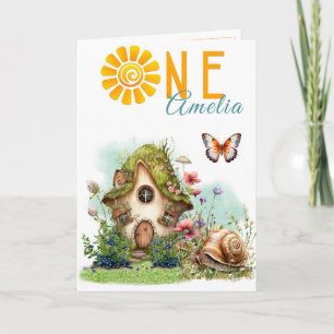 Carte de premier anniversaire Fairy Cottage Woodla